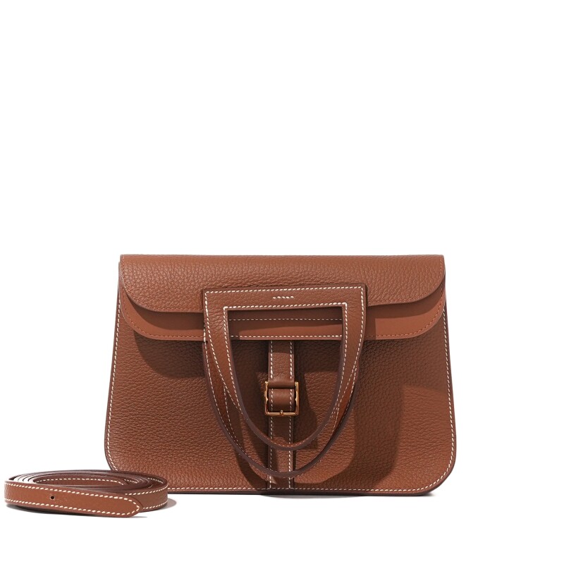 Hermes Gold Clemence Halzan 25 Gold Hardware, 2022