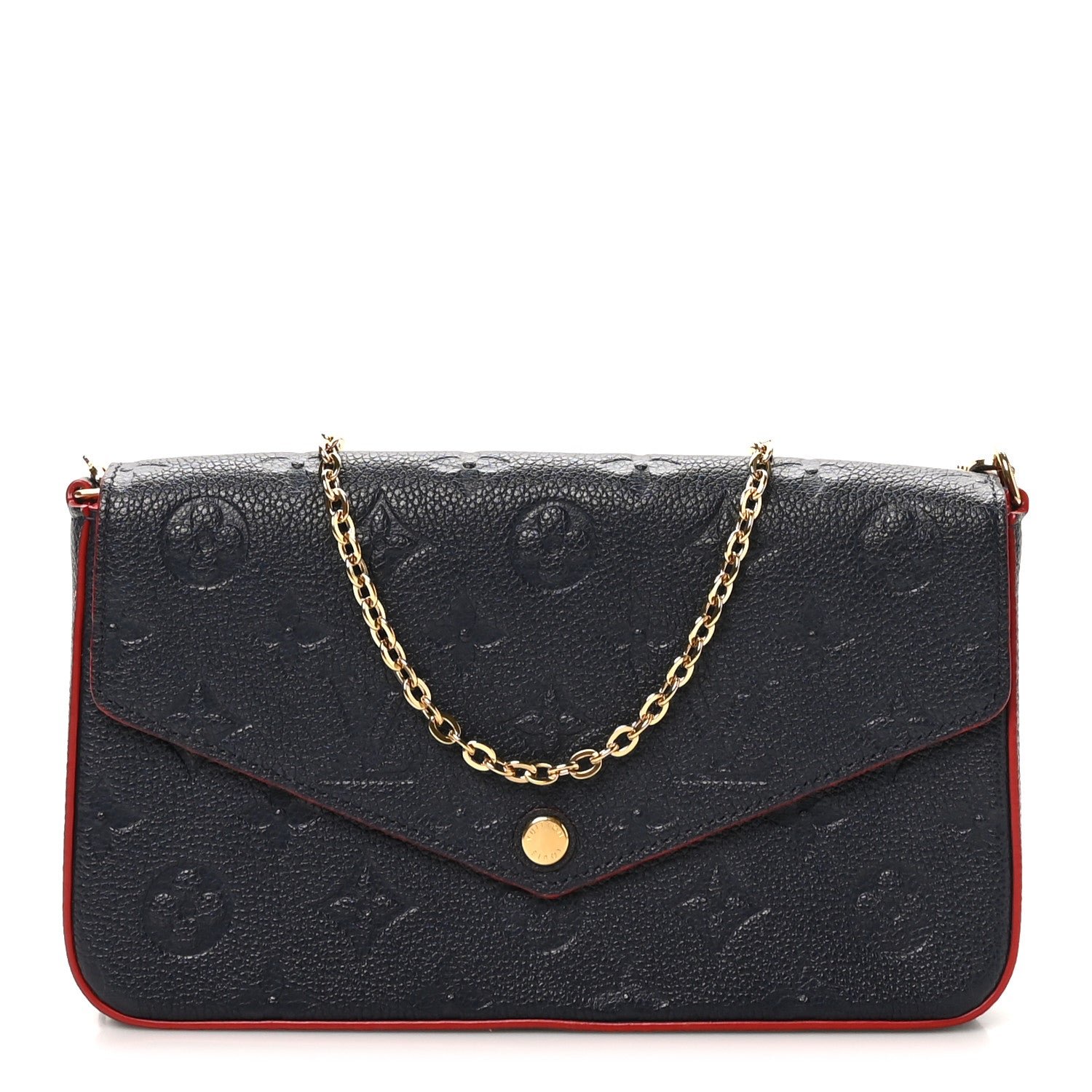 Louis Vuitton Louis Vuitton Empreinte Pochette Felicie Chain Wallet Marine Rouge