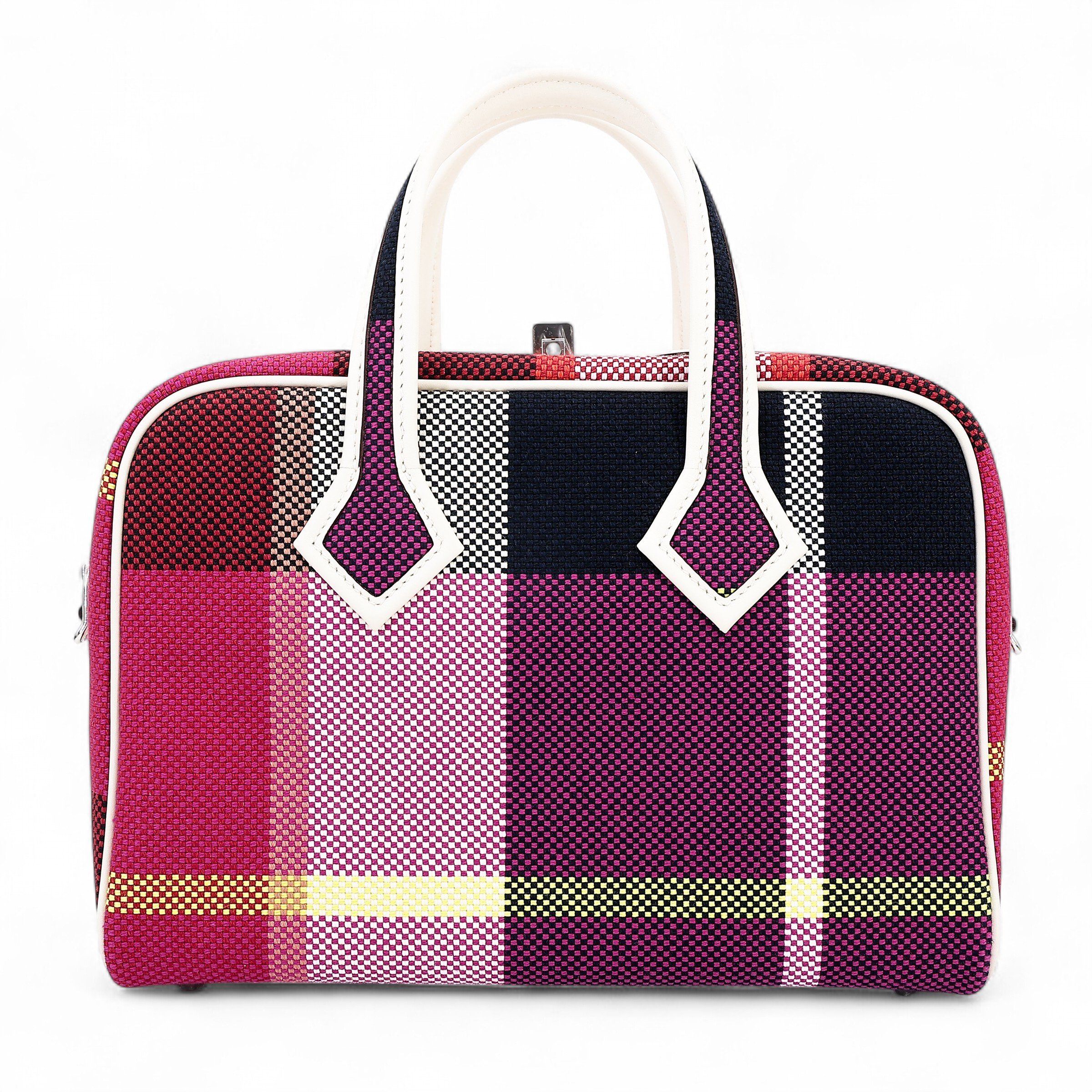 Hermes Unused ( Rank NS ) HERMÈS Victoria III fourre-tout mini Blue Marine (78) Black (89) Framboise (90) Nata (I2) Canvas Swift Palladium hardware W (2024)