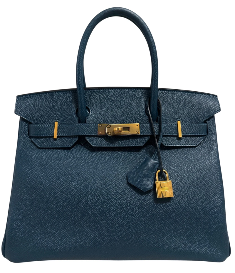 Hermes Bleu Colvert Epsom Birkin 30 Gold Hardware, 2017