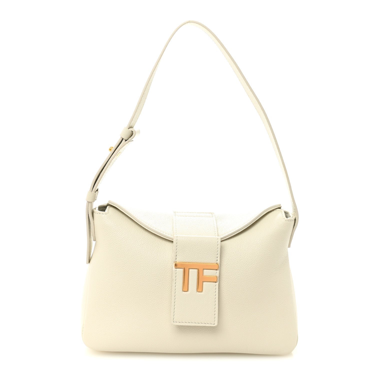 Tom Ford Grained Calfskin Mini TF Hobo White