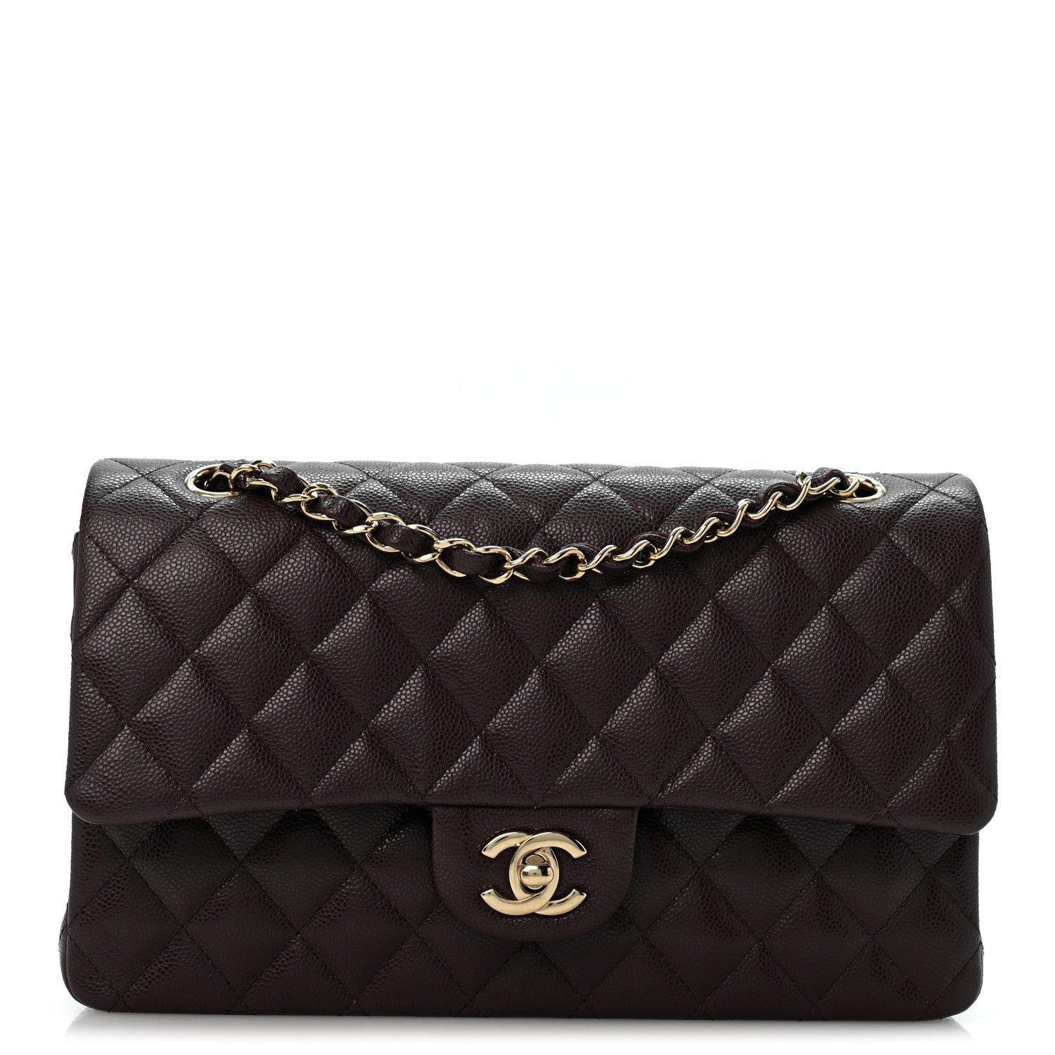 Chanel Caviar Quilted Medium Double Flap Dark Brown