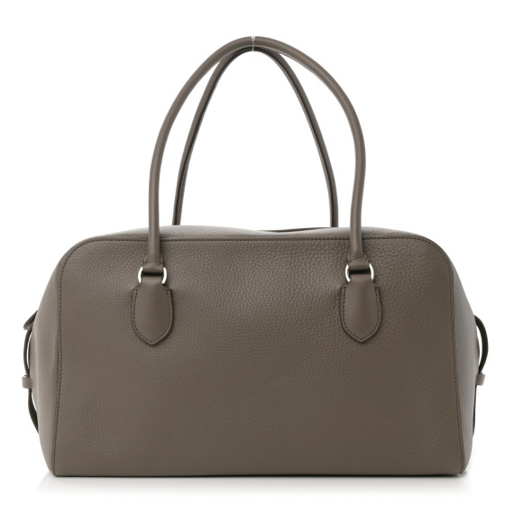 The Row Grained Calfskin EW Bowling Bag Elephant