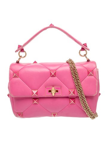 Roman Stud Top Handle Bag