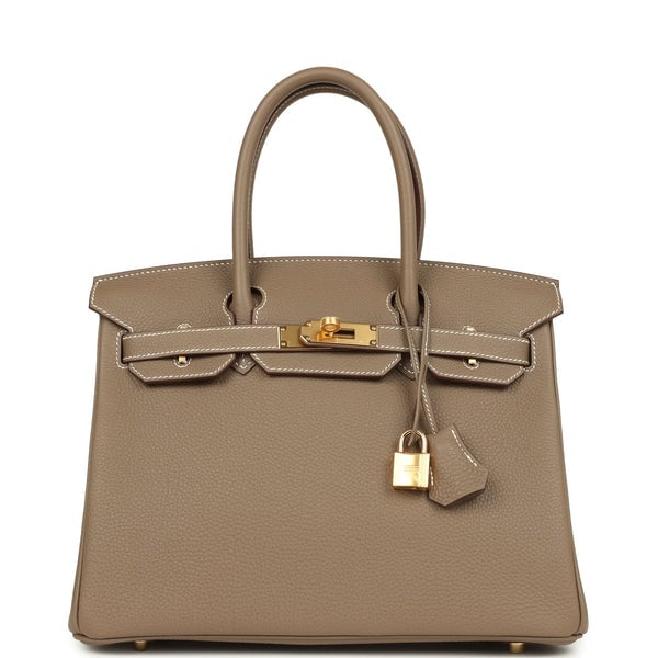 Hermes Hermes Birkin 30 Etoupe Togo Gold Hardware