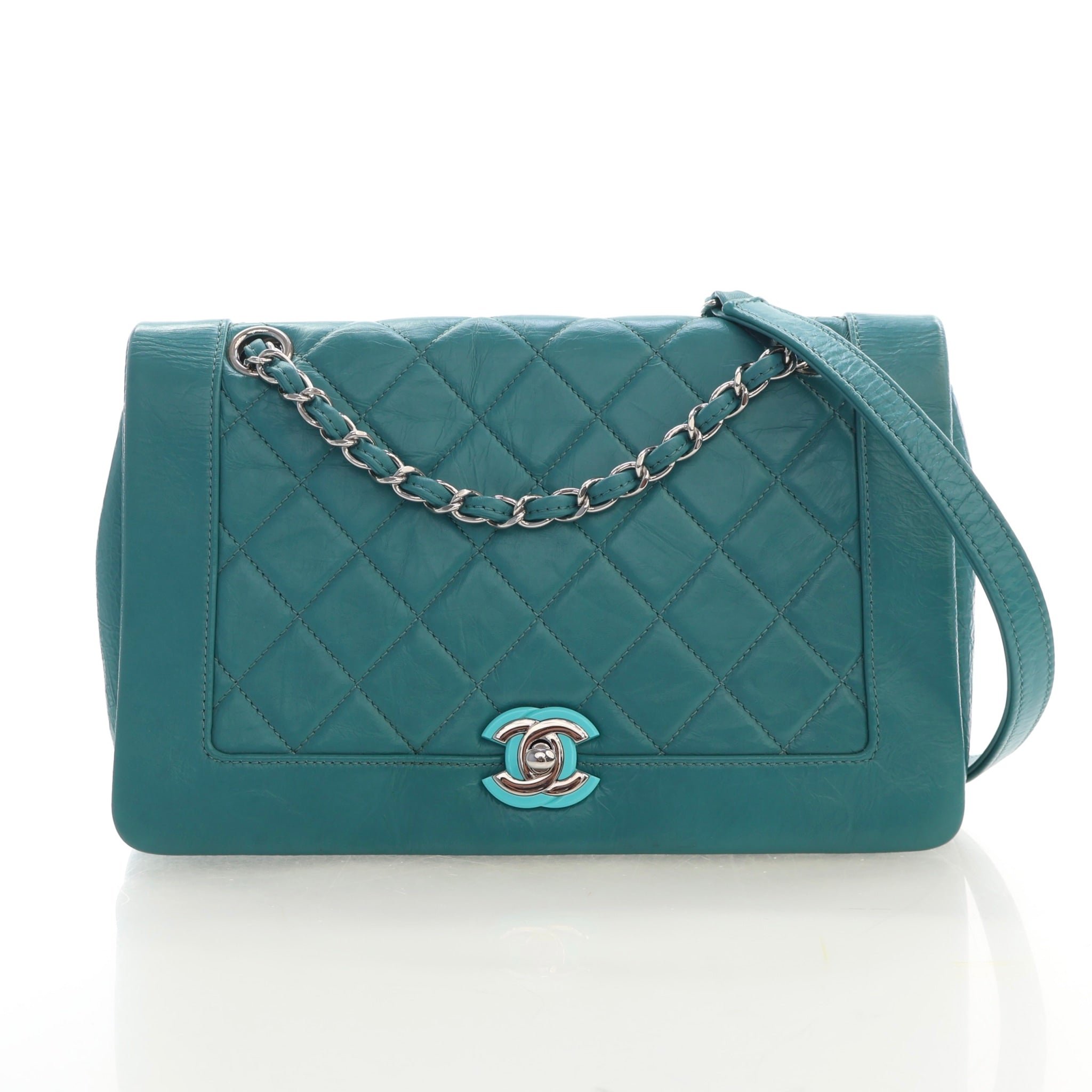 Chanel Medium Crumpled Calfskin CC Full Flap Bag