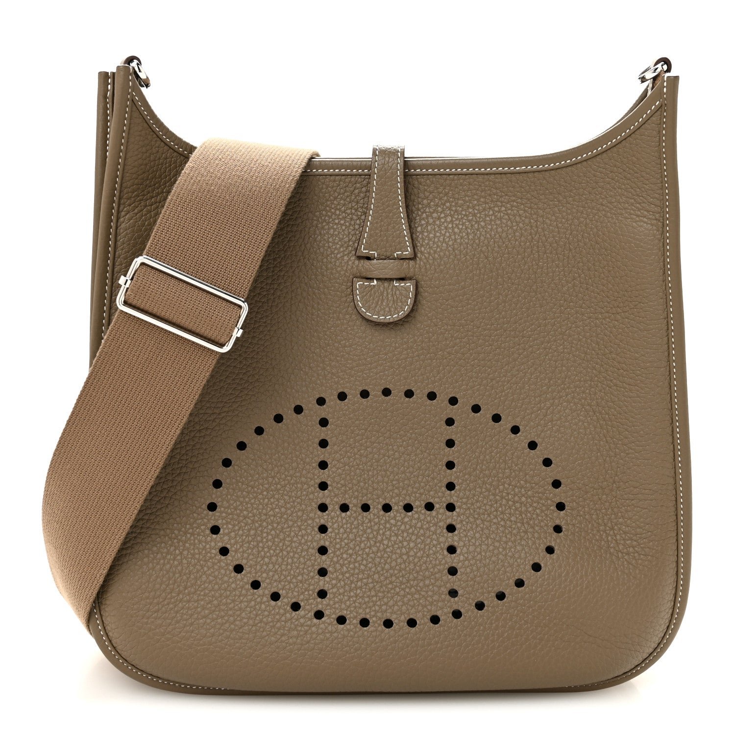 Hermes Hermes Taurillon Clemence Evelyne III PM Etoupe