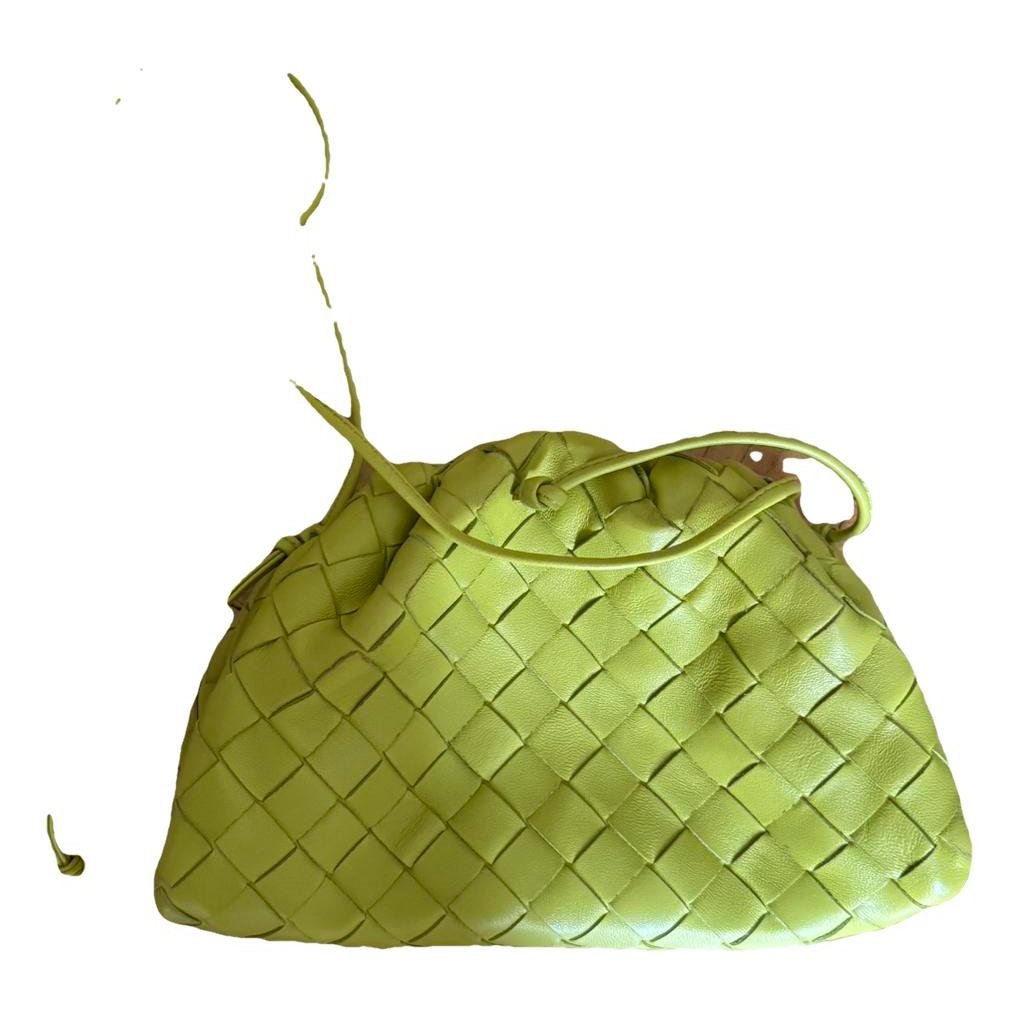 Pouch leather clutch bag
