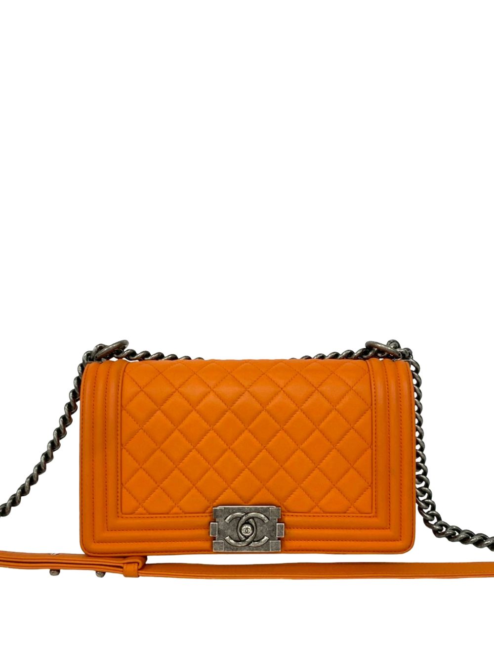 2014-2015 Old Medium Quilted Lambskin Boy Flap crossbody bag