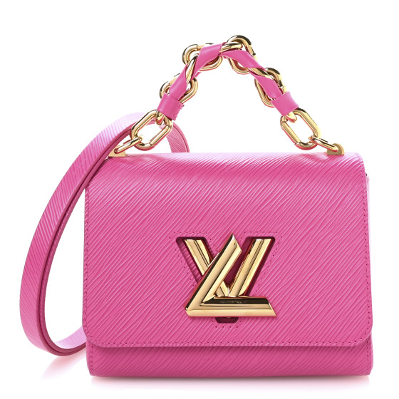 Louis Vuitton Epi Twist Braided Chain Shoulder Bag PM Rose Miami Pink