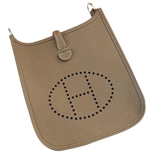 Hermes Evelyne Handbag Etoupe Clemence Leather