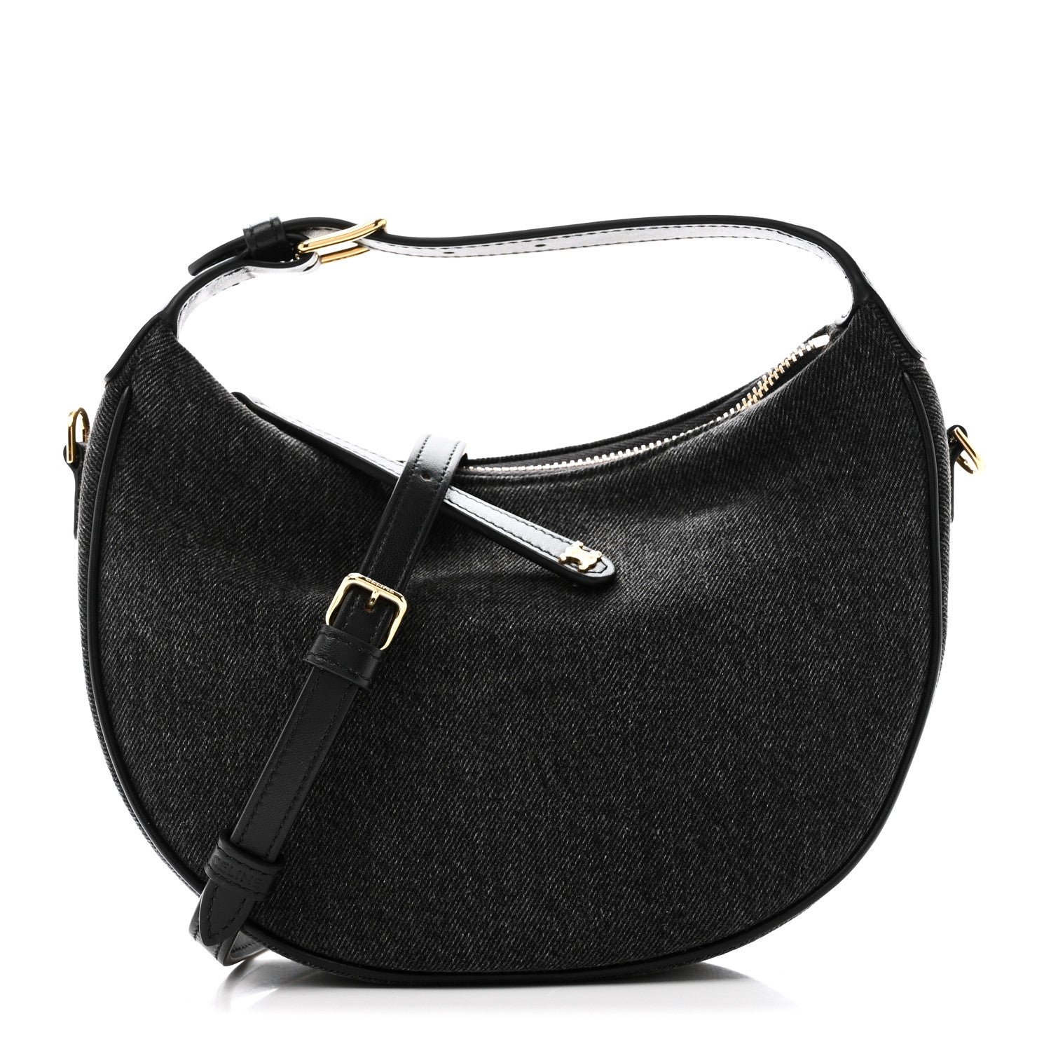 Celine Denim Teen Lulu Shoulder Bag Dark Grey