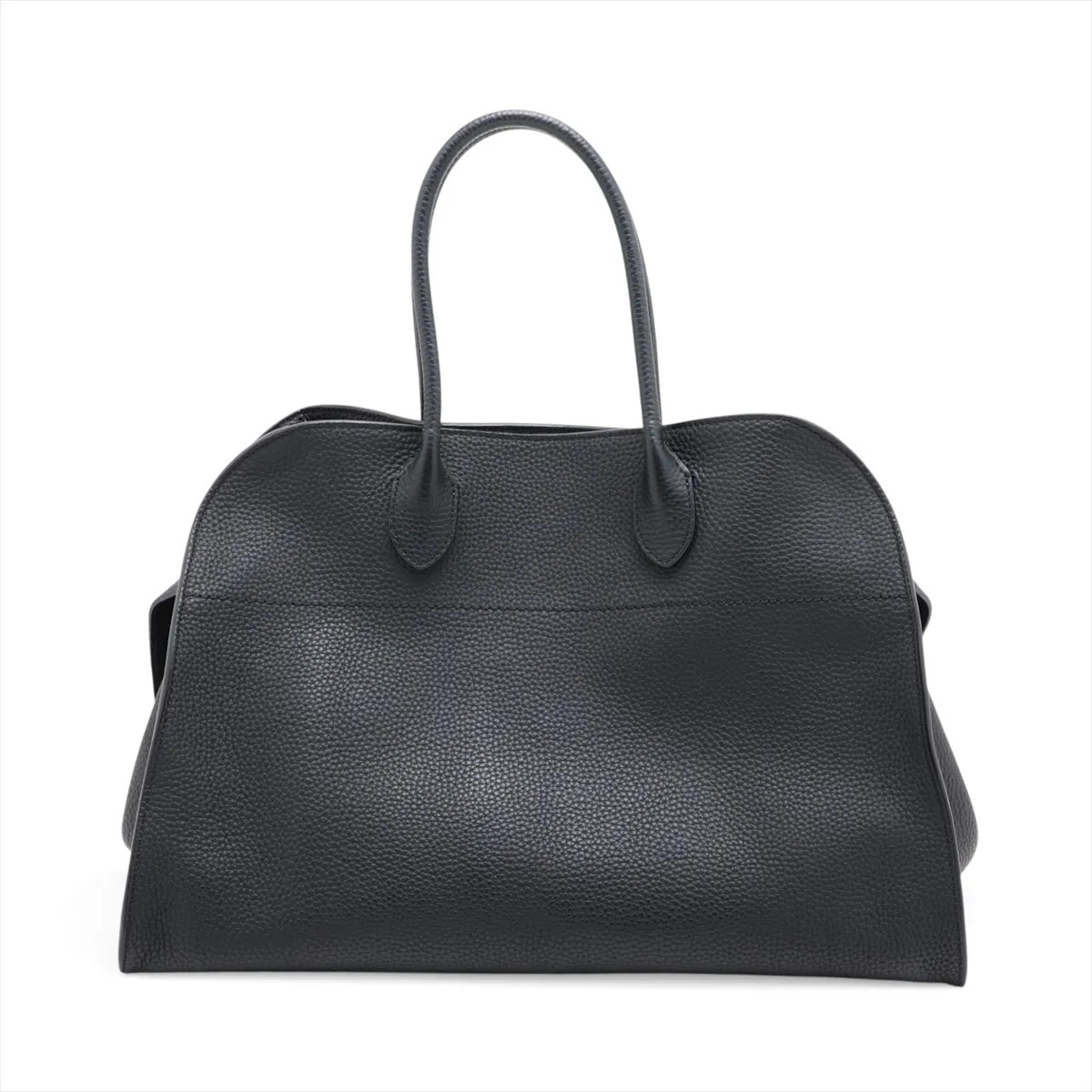 The Row Soft Margaux 15 Leather Hand bag Black