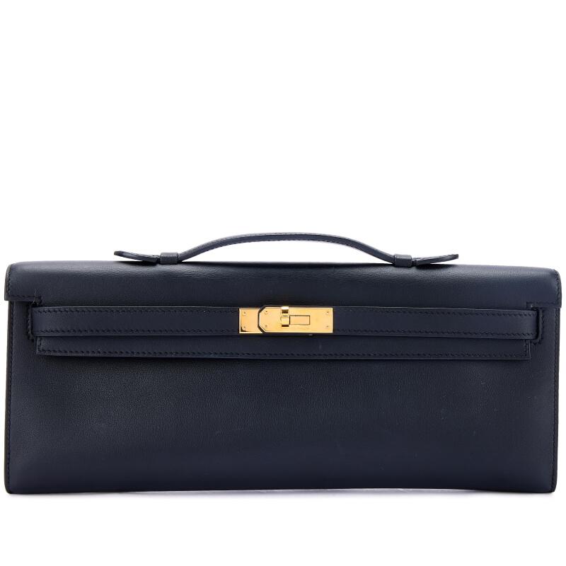 Hermes Black Swift Kelly Cut Gold Hardware, 2016