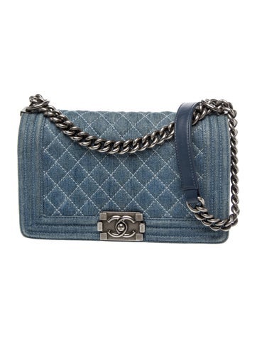 Denim Medium Boy Bag