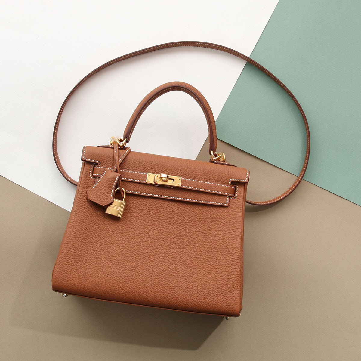 Hermes Hermès Gold Togo Kelly 25