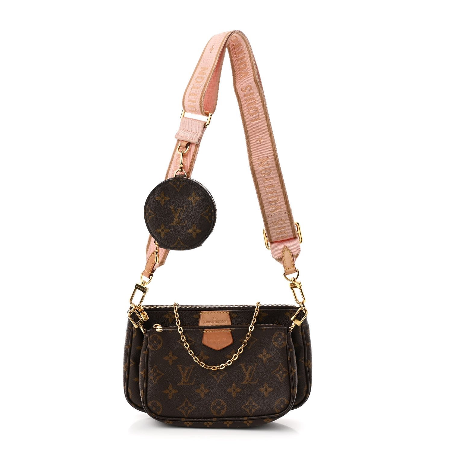 Louis Vuitton Monogram Multi Pochette Accessories Rose Clair