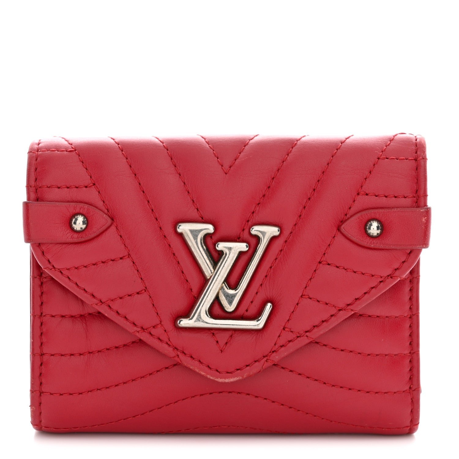 Louis Vuitton Calfskin New Wave Compact Wallet Rouge