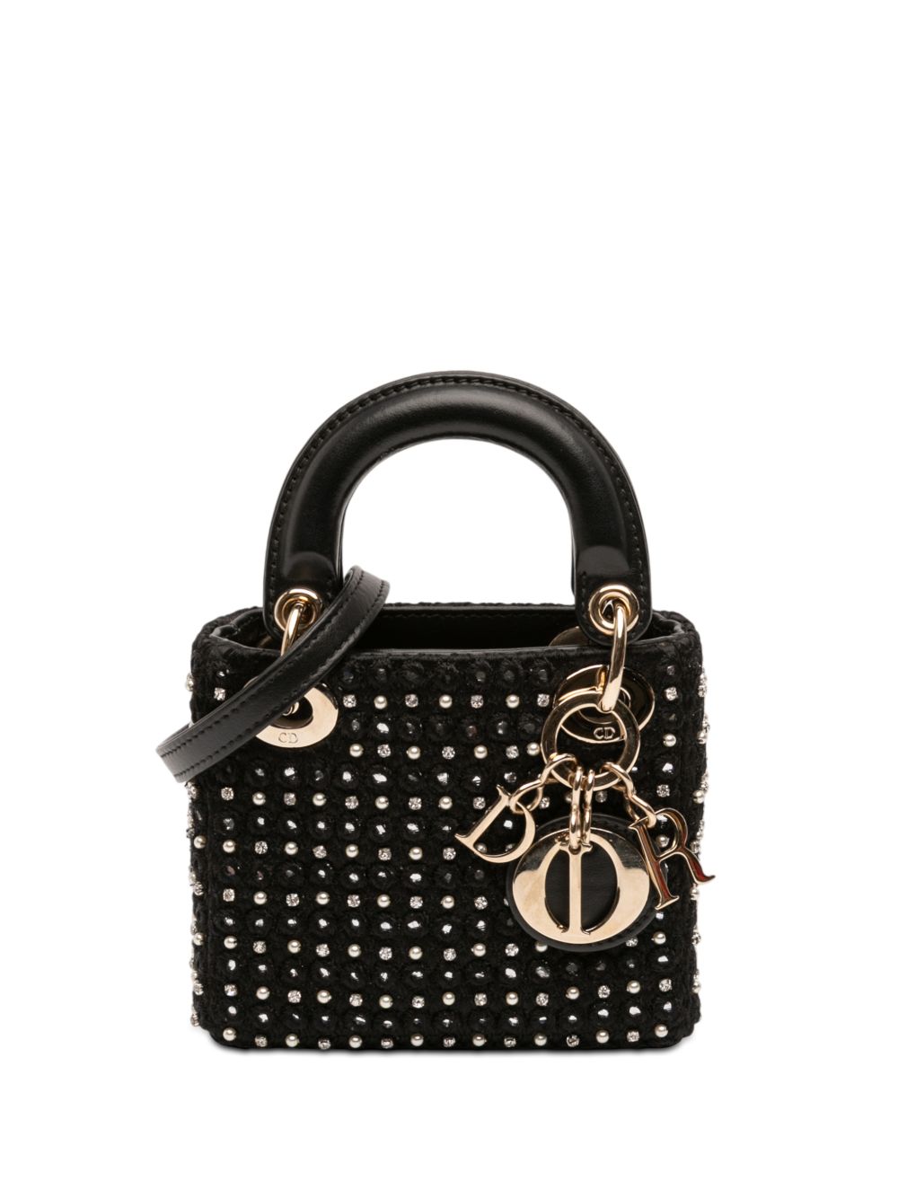2023 Micro Satin Crystal Embellished Lady Dior satchel