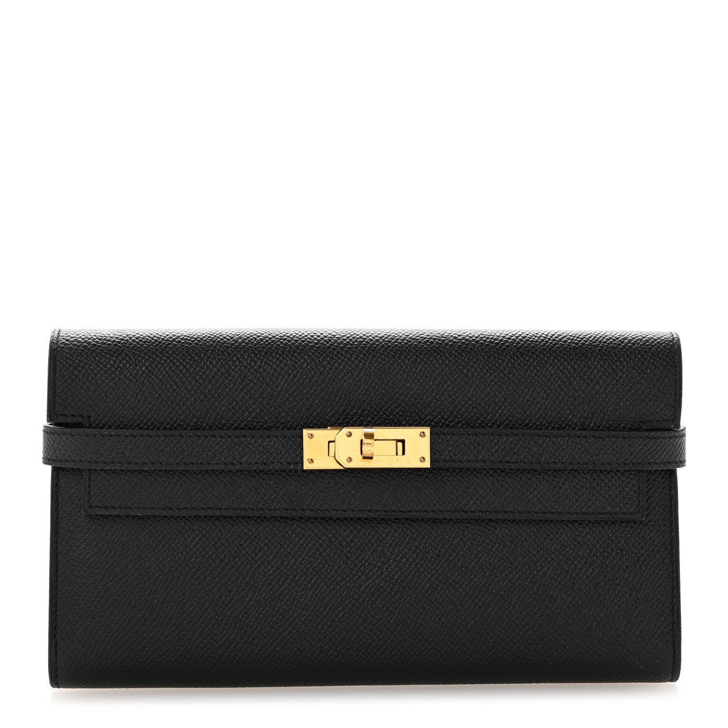Hermes Epsom Kelly Longue Wallet Black