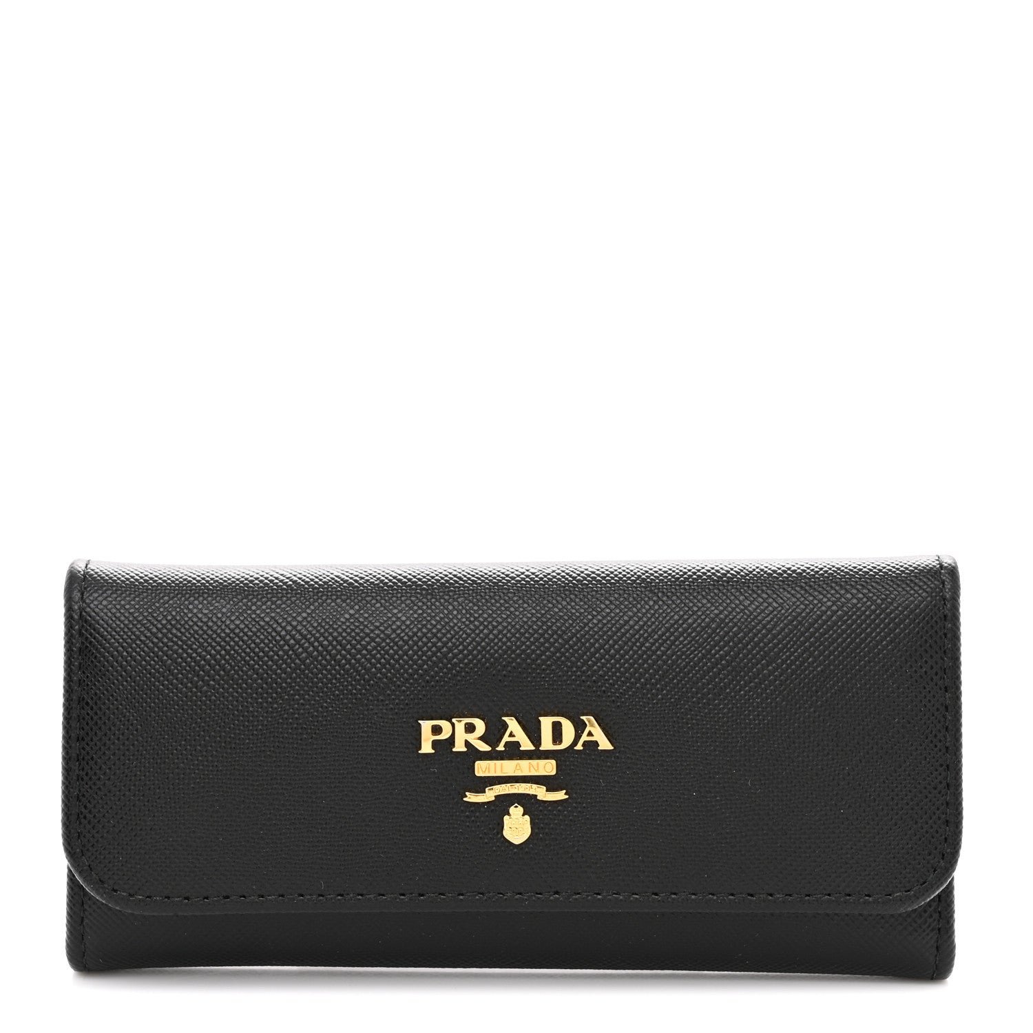 Prada Saffiano Metal 6 Key Holder Black