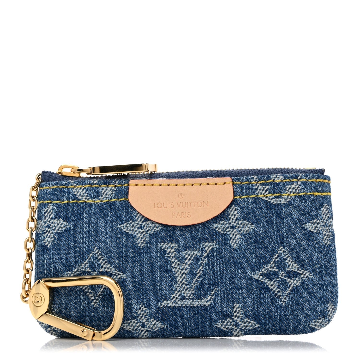 Louis Vuitton Monogram Denim Key Pouch Denim Blue