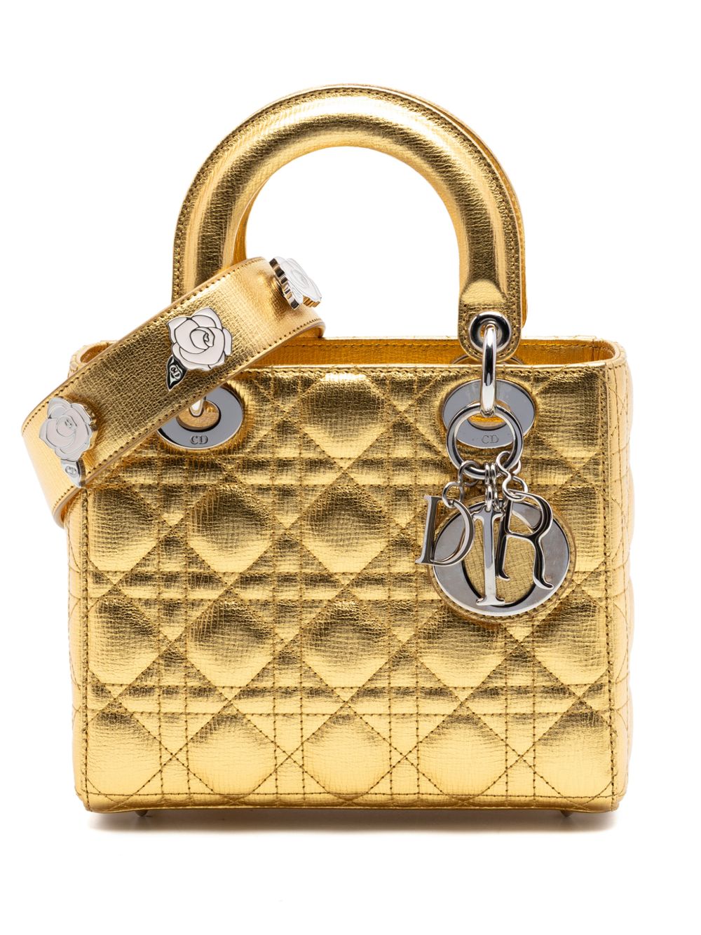 2016 Small Metallic Grained Calfskin Cannage My ABCDior Lady Dior satchel