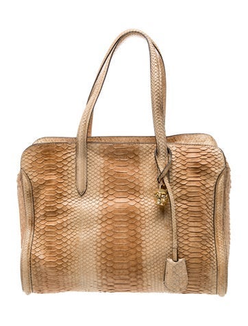 Alexander McQueen Python Skull Padlock Tote Bag