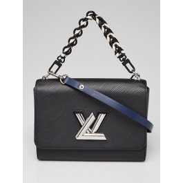 Louis Vuitton Louis Vuitton Black Epi Leather Braided Twist MM Bag