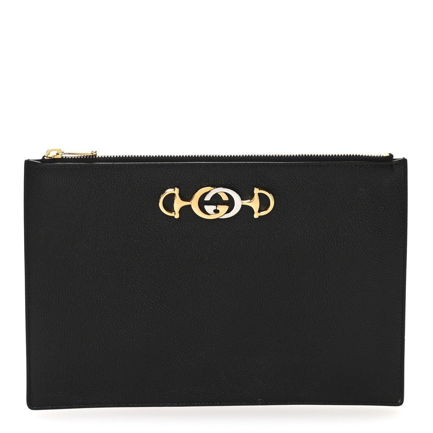 Gucci Grainy Calfskin Zumi Pouch Black