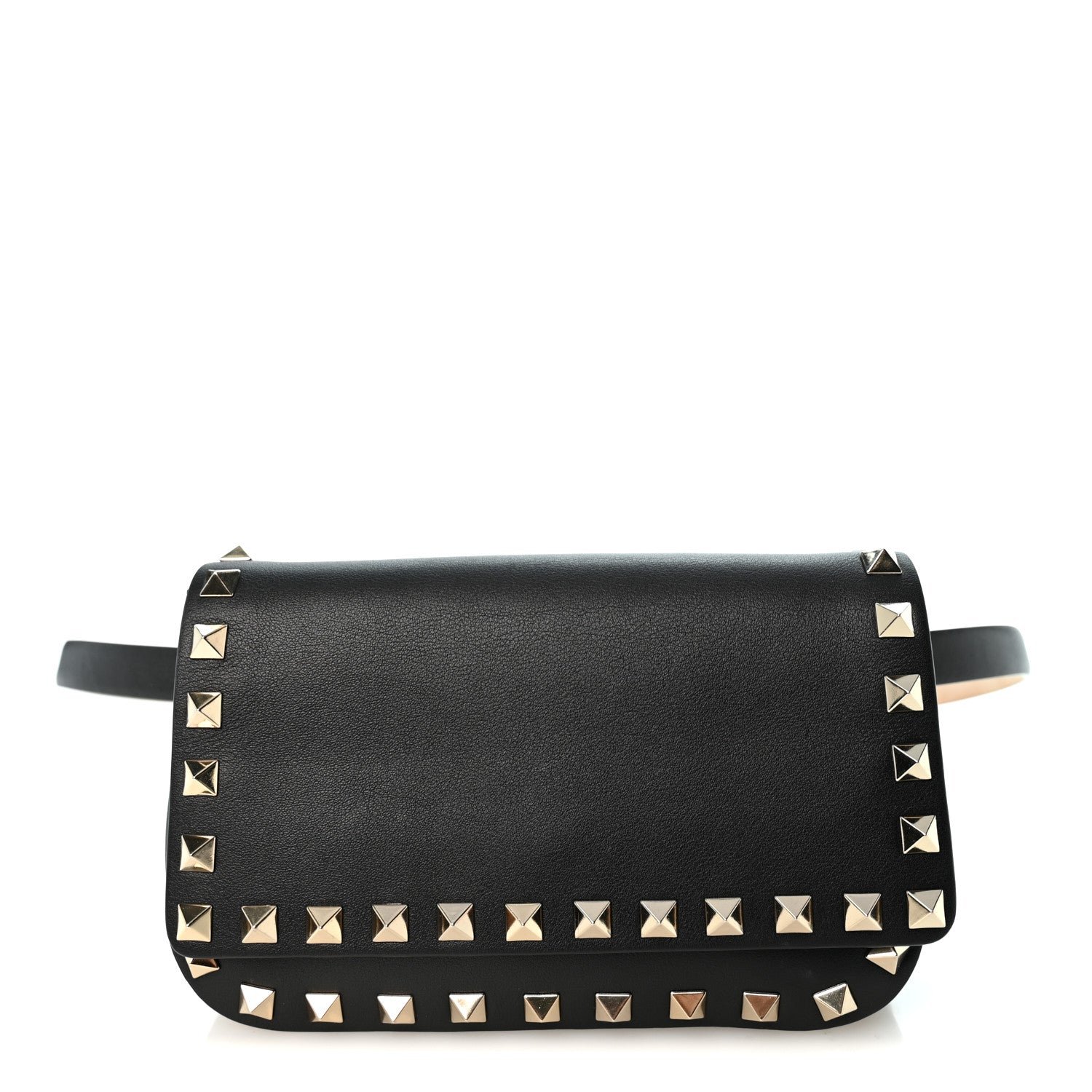 Valentino Garavani Calfskin Rockstud Belt Bag Black