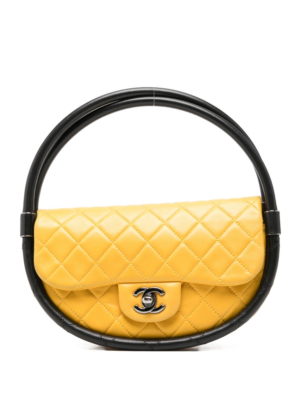 small Hula Hoop quilted clutch bag