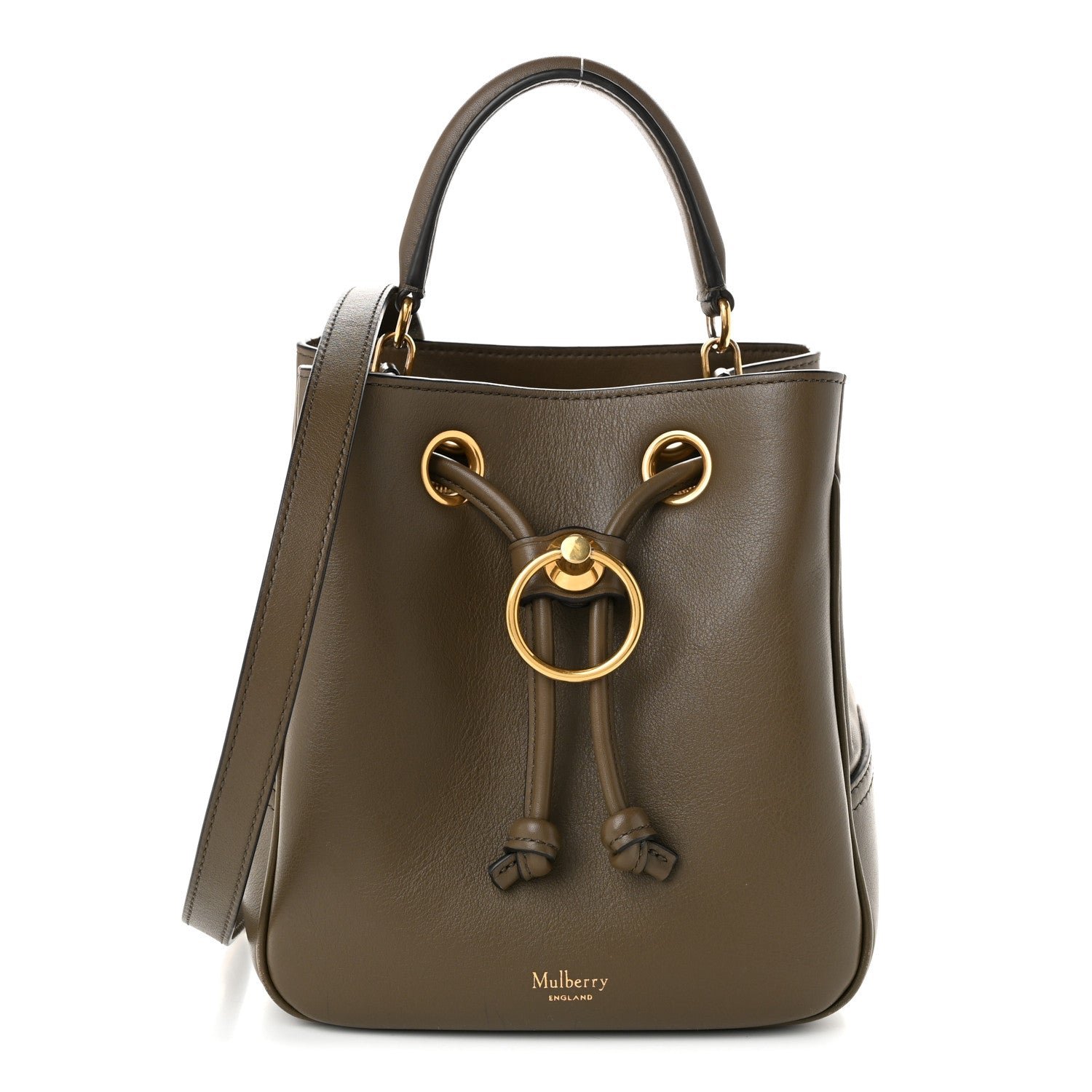 Mulberry Silky Calfskin Small Hampstead Dark Palm