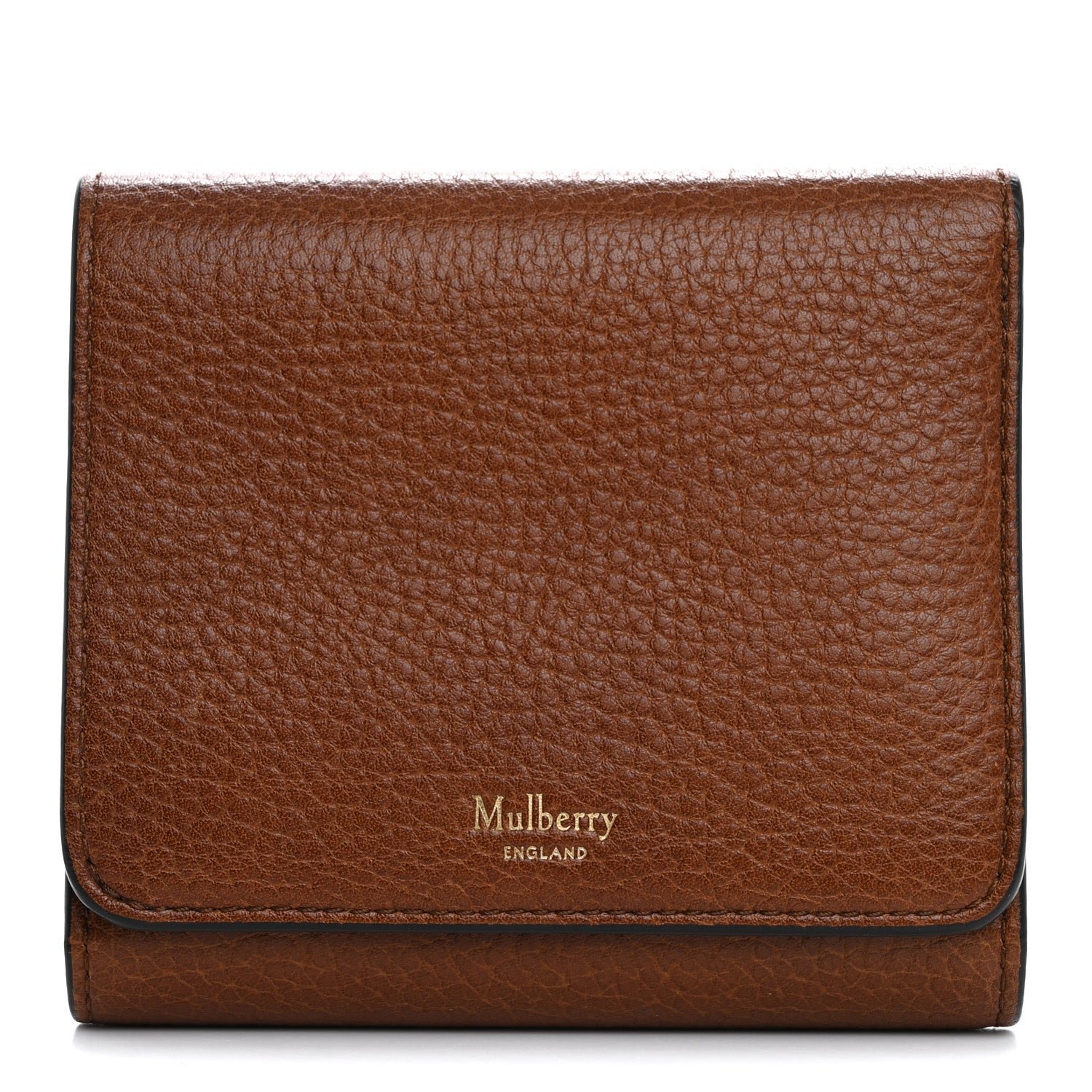 Mulberry Small Classic Grain Tri-fold Wallet Oak