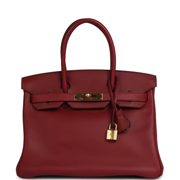 Hermes Pre-owned Hermes Birkin 30 Rouge Vif Jonathan Gold Hardware