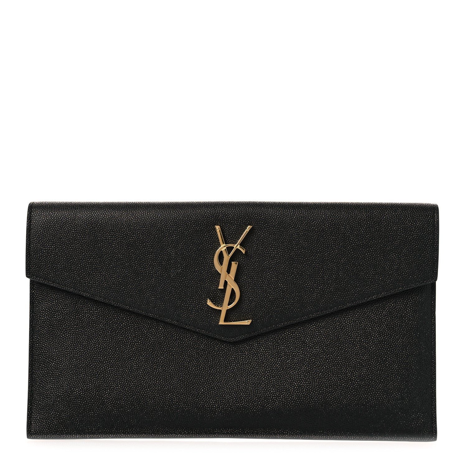Saint Laurent Grain De Poudre Uptown Pouch Black