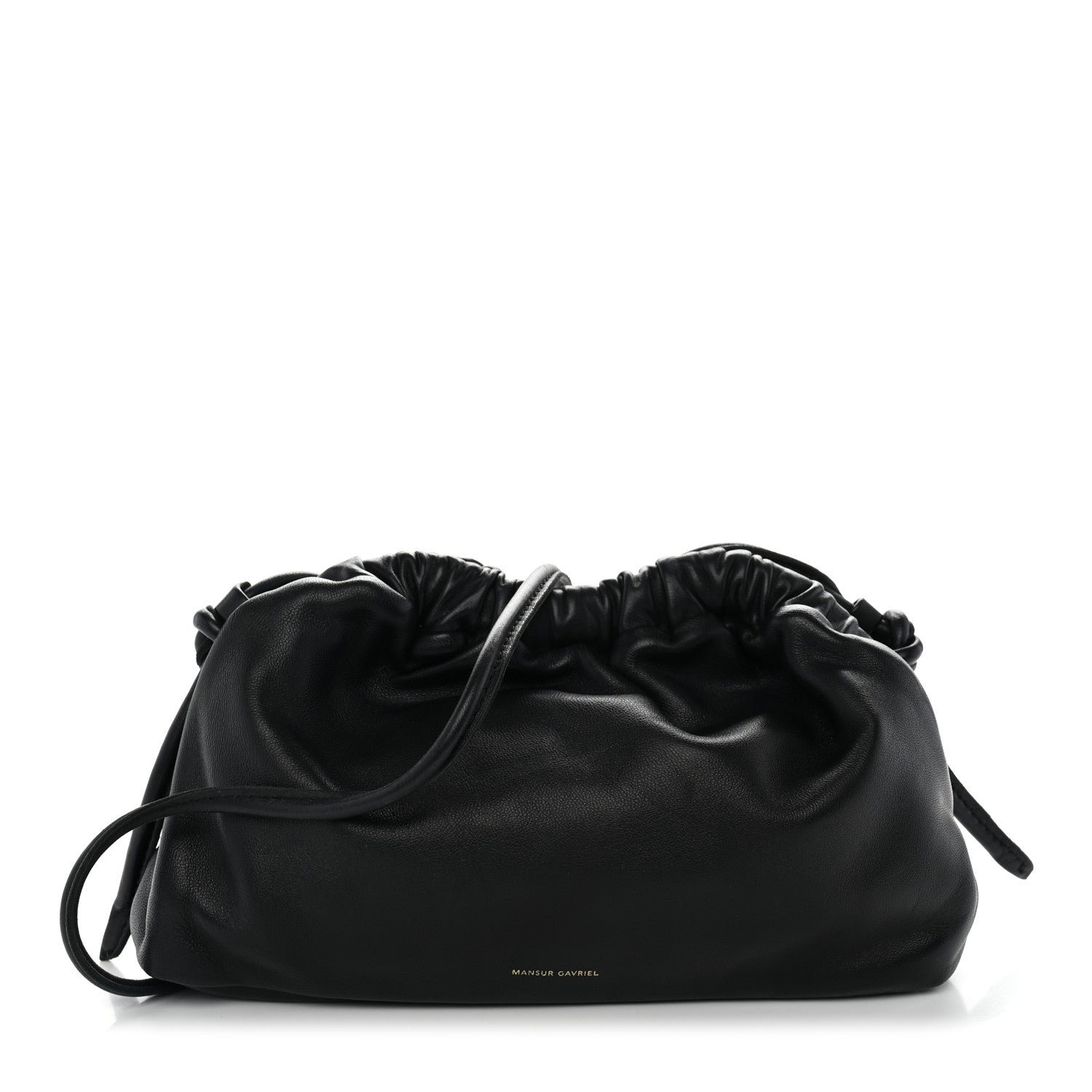 Mansur Gavriel Lambskin Cloud Clutch Black Flamma