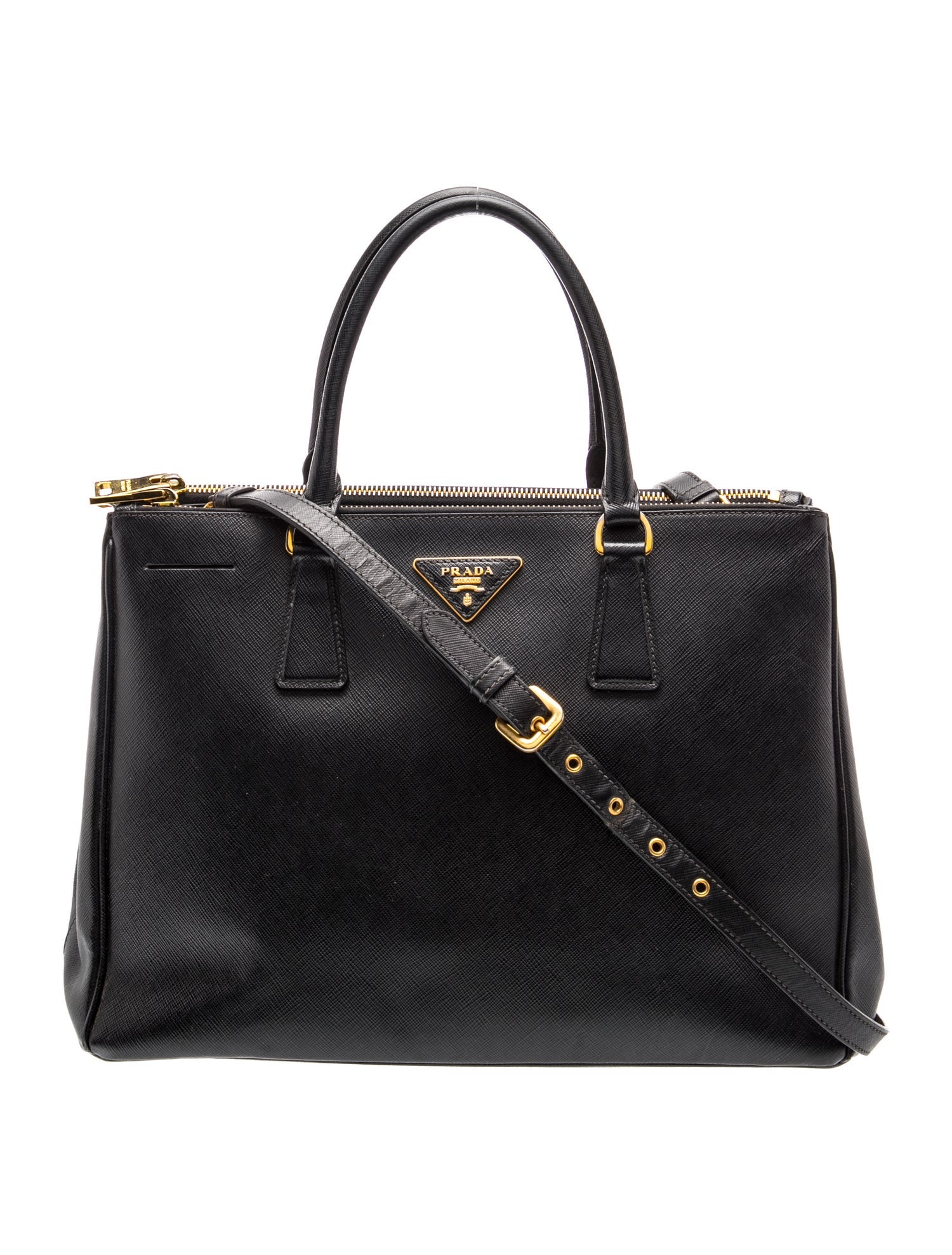 Saffiano Leather Galleria Double Zip Large
