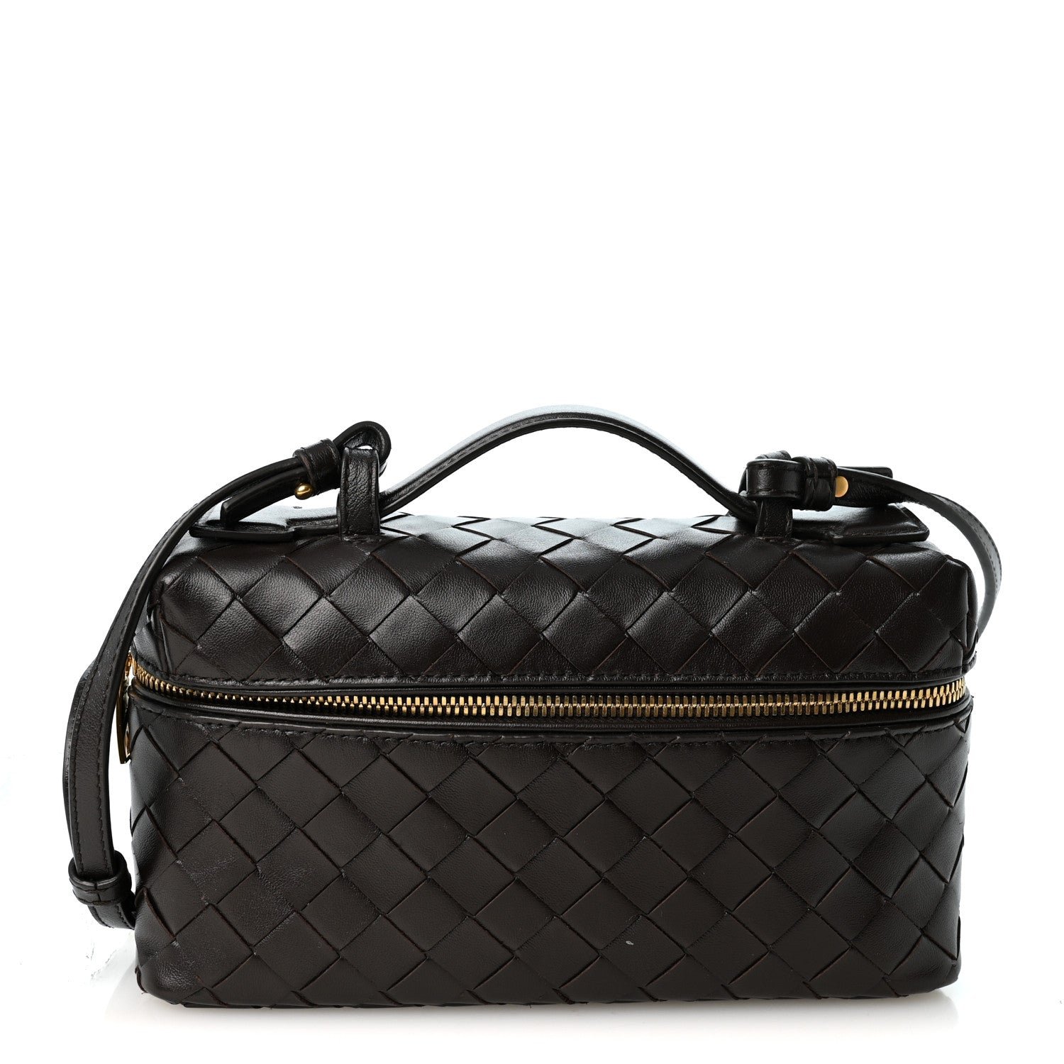 Bottega Veneta Calfskin Intrecciato Bang Bang Vanity Case Fondant