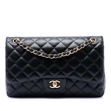 Jumbo Classic Lambskin Double Flap