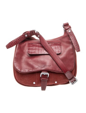 Longchamp Nubuck Crossbody Bag