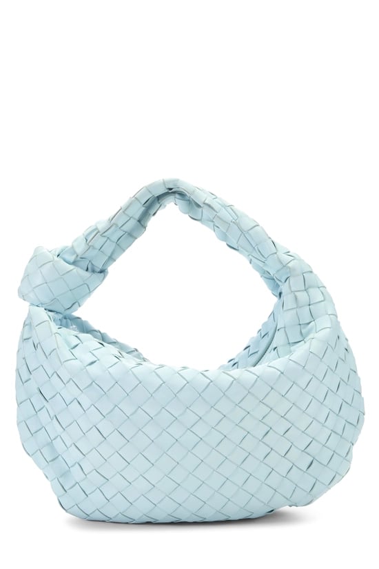 Blue Intrecciato Leather Teen Jodie