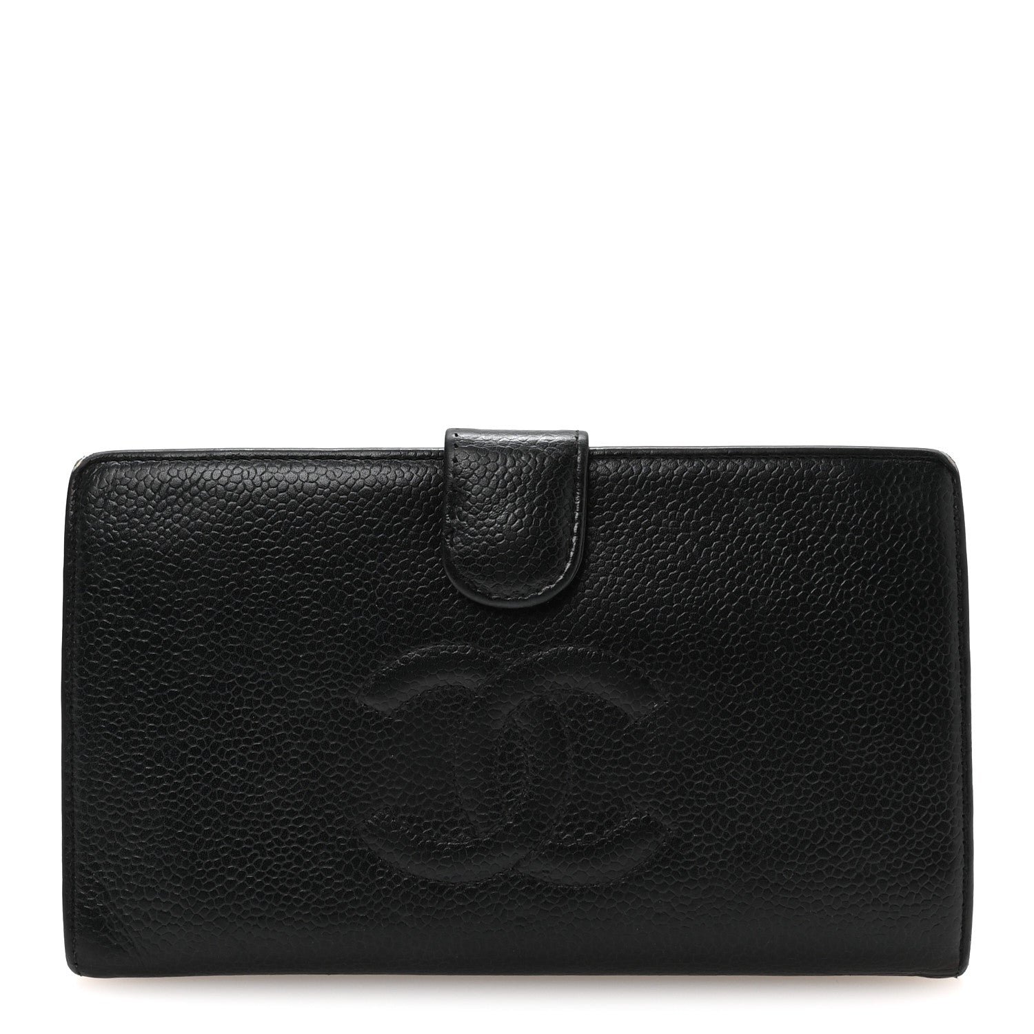 Chanel Caviar Timeless CC French Wallet Black