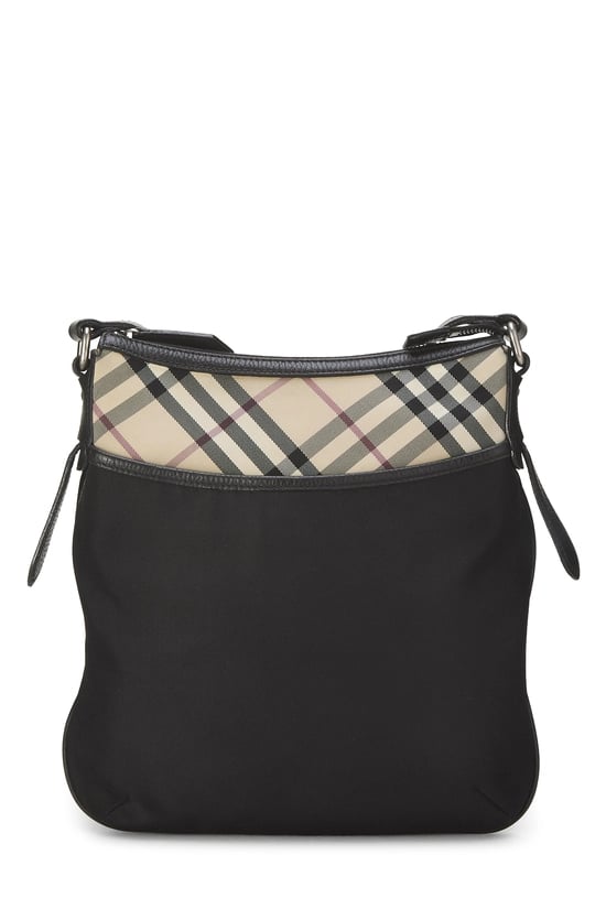 Black House Check Nylon Vertical Messenger