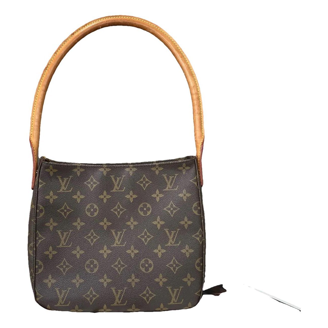 Looping leather handbag