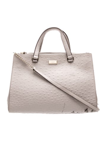 Embossed Leather Top Handle Bag