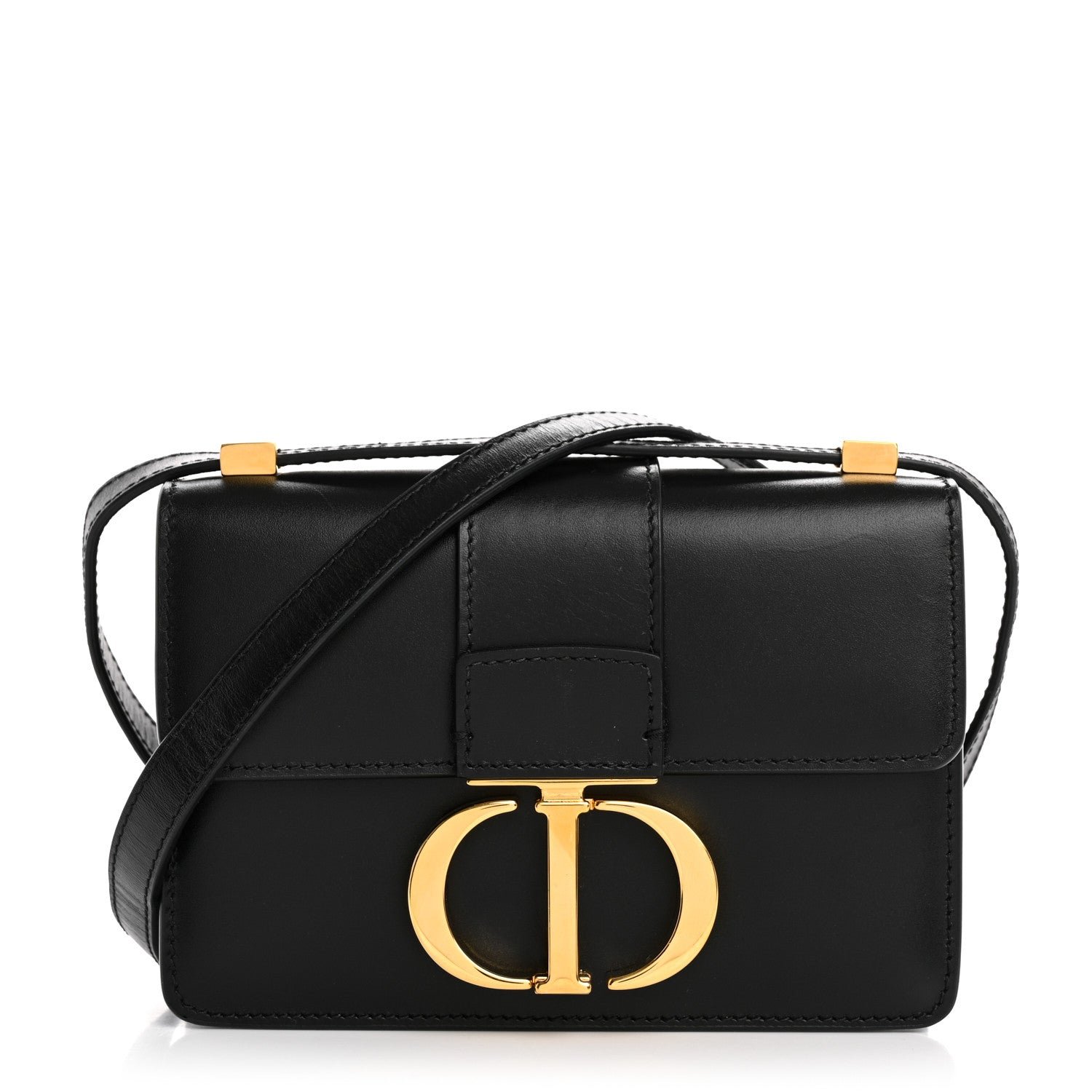 Dior Smooth Calfskin Micro 30 Montaigne Flap Bag Black