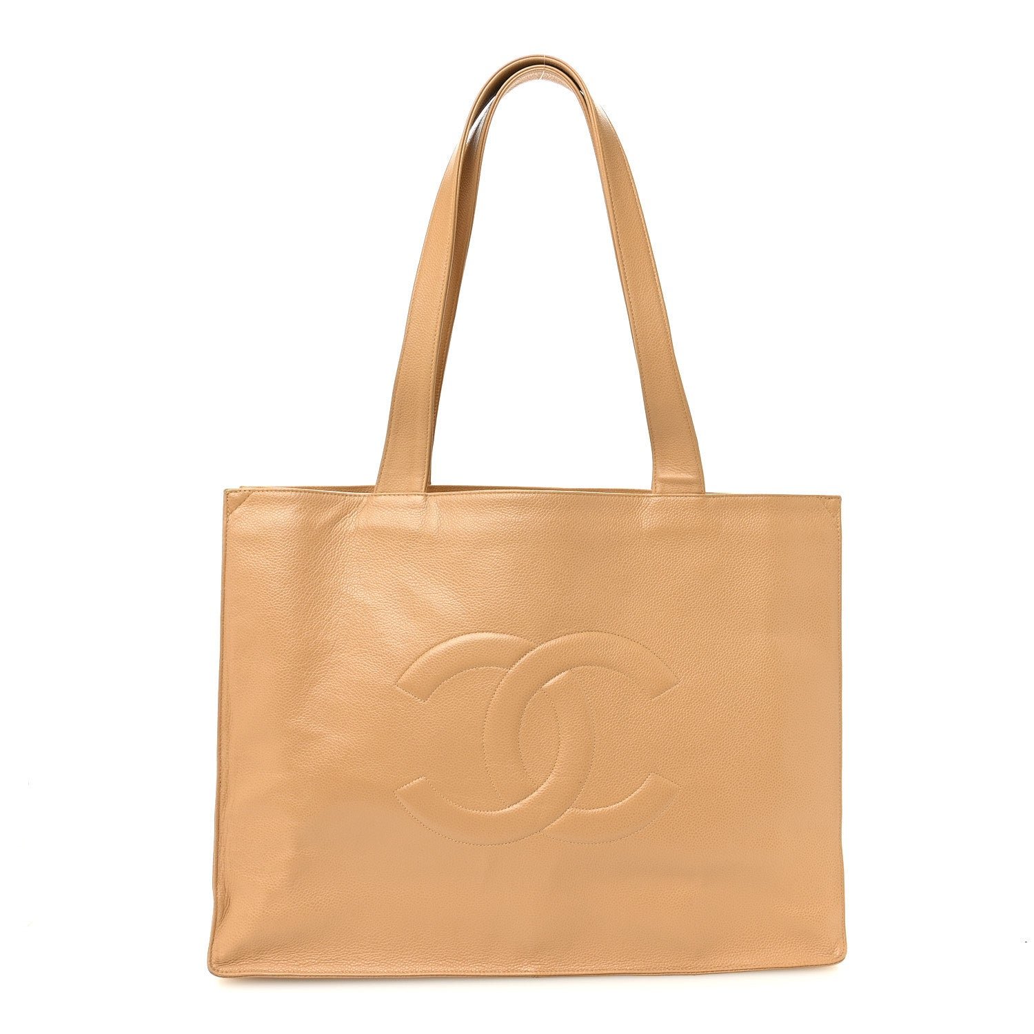 Chanel Caviar Timeless CC Tote Beige