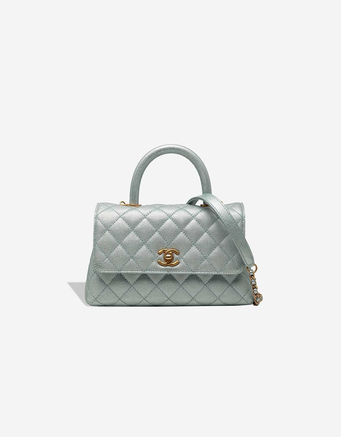 
		Timeless Handle Small Caviar Turquoise / Metallic    