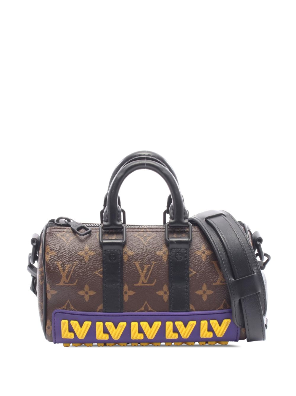 Louis Vuitton 2021-2026 Monogram Keepall LV Rubber Bandouliere XS satchel